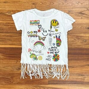 Kids Lauren Moshi Fringe Tee Size 2